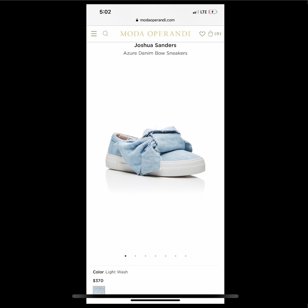 Joshua’s Azire Bow Denim Slip-on Sneakers Flats - Picture 8 of 8